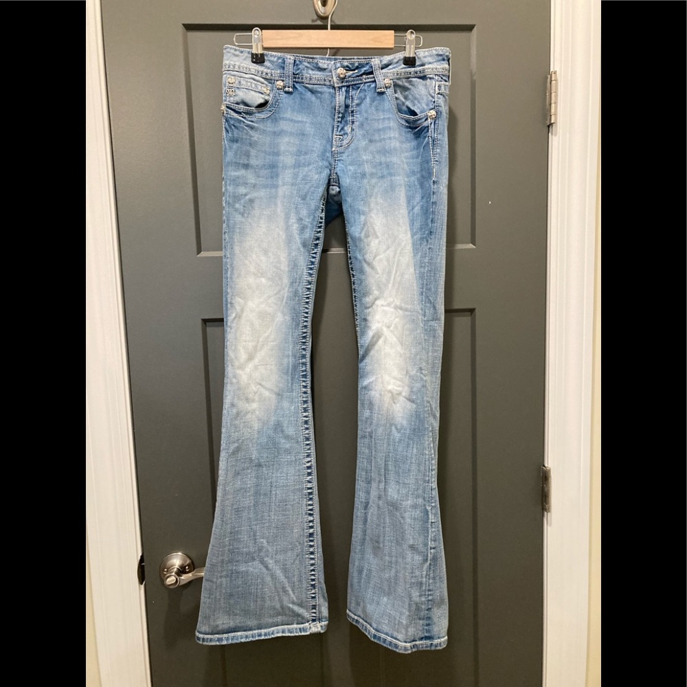 Miss me peace sign flare legs 30 waist 33 length